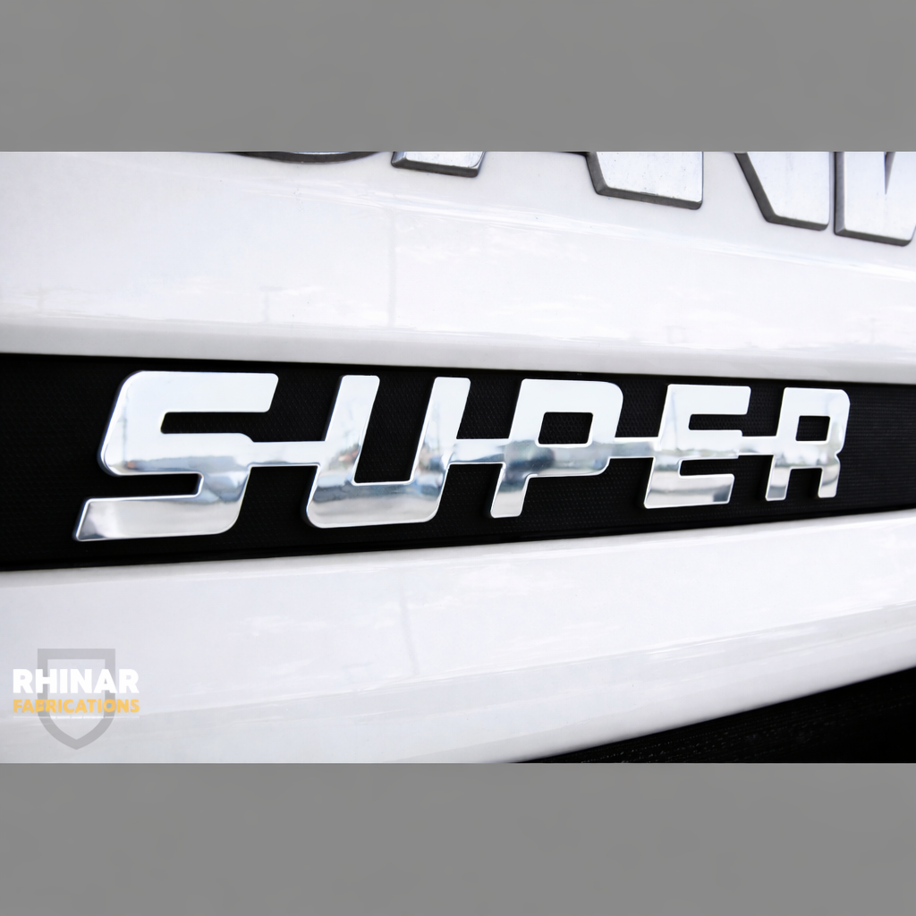 SCANIA SUPER BADGE, 2mm Stainless steel (Screw on)