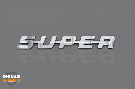 SCANIA SUPER BADGE, 2mm Stainless steel (Screw on)